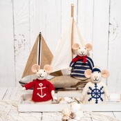 Sjaal met Verhaal Felt Decoration Muis Nautisch assorti