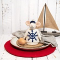 Sjaal met Verhaal Felt Decoration Muis Nautisch Kapitein