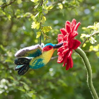 Sjaal met Verhaal Filzhänger Kolibri