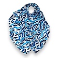 M&K Collection Scarf Swirl Waves blue