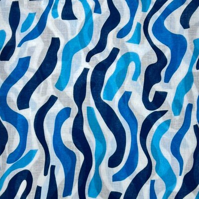 M&K Collection Scarf Swirl Waves blue