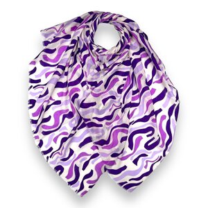 M&K Collection Scarf Swirl Waves purple