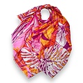 M&K Collection Scarf Palm Leaves pink