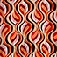 Scarf Retro Swirl Tassel orange