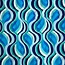 Schal Retro Swirl Tassel blue