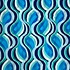 M&K Collection Schal Retro Swirl Tassel blue