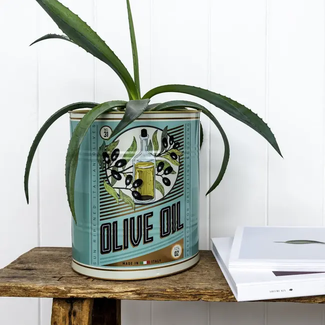 Storage Tins Olive Oil Large Set of 2