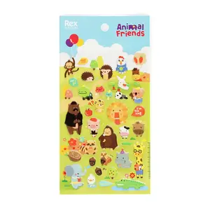 Rex London 3D Puffy Stickers Animal Friends