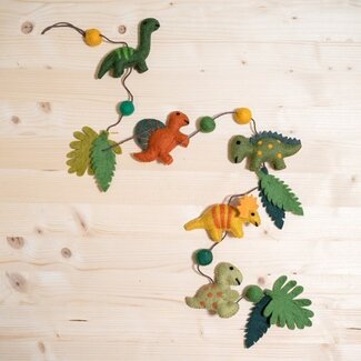 Sjaal met Verhaal Felt Garland Dino