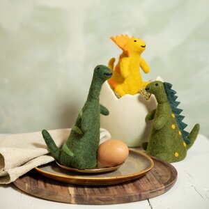 Sjaal met Verhaal Felt Egg Warmer /Decoration Dino assorti