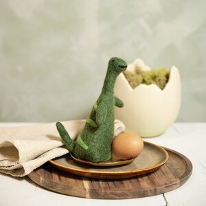 Sjaal met Verhaal Felt Egg Warmer /Decoration Dino Brontosaurus