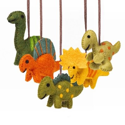 Sjaal met Verhaal Felt Hanger Dino assorti