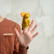 Sjaal met Verhaal Fingerpuppen Dino Triceratops