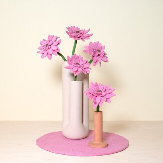 Sjaal met Verhaal Felt Flower Gerbera old pink