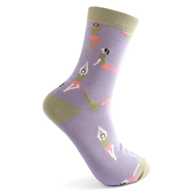 Socken Bamboo Yoga Poses Lilac
