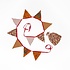 Sjaal met Verhaal Sari-Bunting small red/orange
