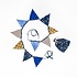 Sjaal met Verhaal Sari-Bunting small blue