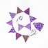 Sjaal met Verhaal Sari-Bunting small purple