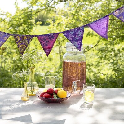Sjaal met Verhaal Sari-Bunting small purple