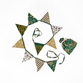 Sjaal met Verhaal Sari-Bunting small green