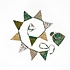 Sjaal met Verhaal Sari-Wimpelkette small green