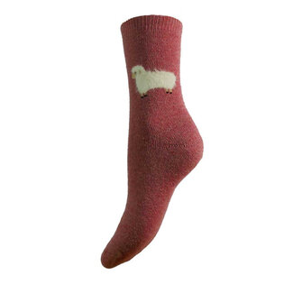 Gemjar Socks Woolmix Fluffy Sheep pink