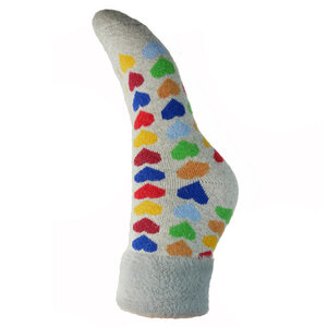 Joya Socken Wollmix extra thick Hearts multicolour