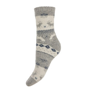 Joya Socken Wollmix Winter Scene grey