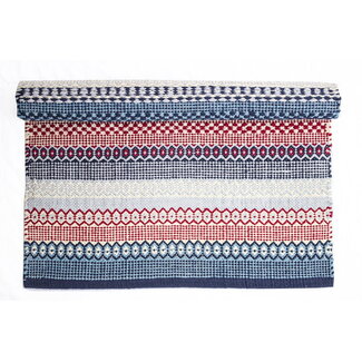 Isabelle Rose Teppich navy/red