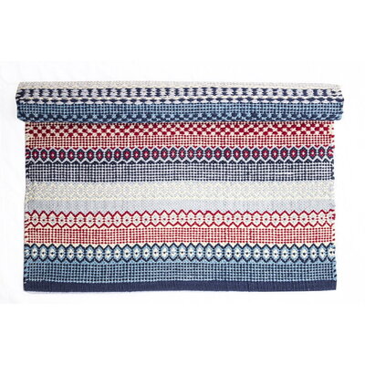 Isabelle Rose Teppich navy/red