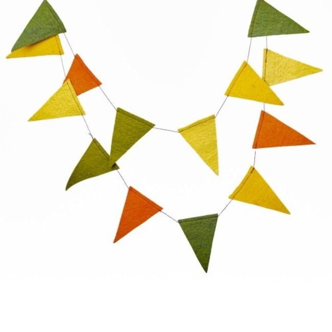 Filzgirlande Vlag groen/geel/bruin