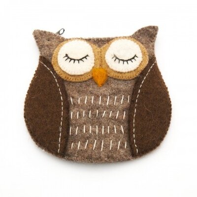 Sjaal met Verhaal Felt Wallet Bos Uil