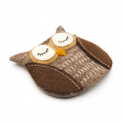 Sjaal met Verhaal Felt Wallet Bos Uil