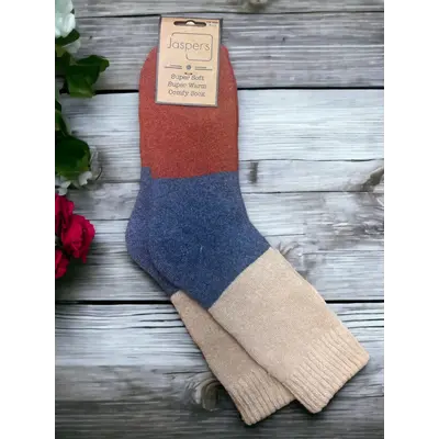 Jess & Lou Männer-Socken Super Soft Colour Blocks  beige