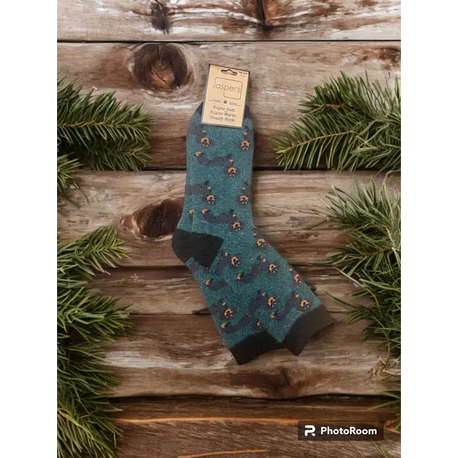 Männer-Socken Super Soft Dachshunds green