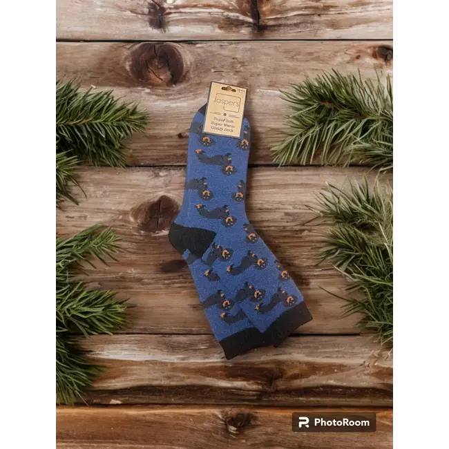 Men's Socks Super Soft Dachshunds blue