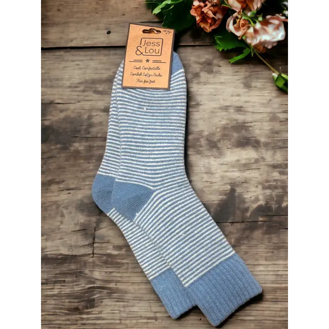 Socken Ribbed Stripes cornflower
