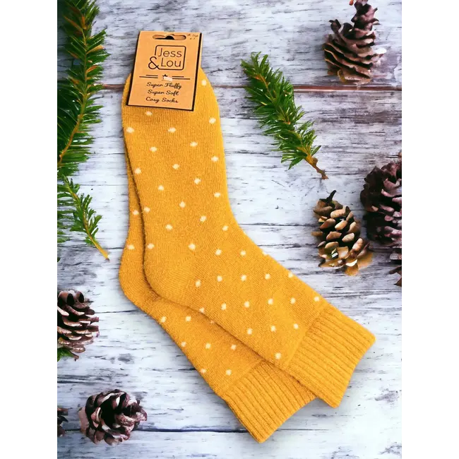Socken Ribbed Dots gold