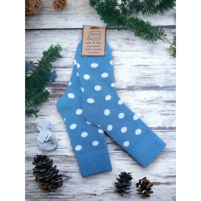 Socken Ribbed Spot cornflower