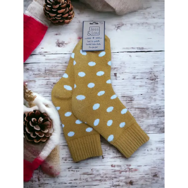 Socken Ribbed Spot gold