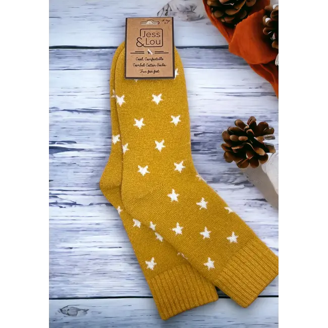 Socken Ribbed Stars gold