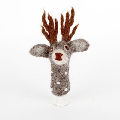 Sjaal met Verhaal Finger Dolls Hert grijs