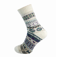 Gemjar Socks Men Wollmix Patterned cream/teal/purple