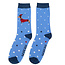 Miss Sparrow Männer-Socken Bamboo Festive Sausage Dogs powder blue