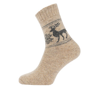 Joya Socken Men Wollmix Reindeer beige