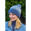 Beanie Bobble Roll Back Fairisle denim