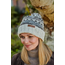 Beanie Bobble Roll Back Fairisle natural