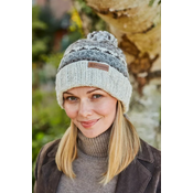 Pachamama Beanie Bobble Roll Back Fairisle natural