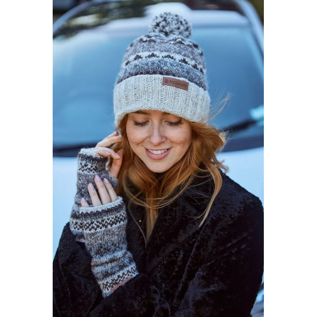 Handwarmer Fairisle natural