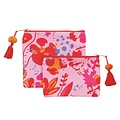 Overbeck and Friends Canvas Pouches Viola red Set of 2